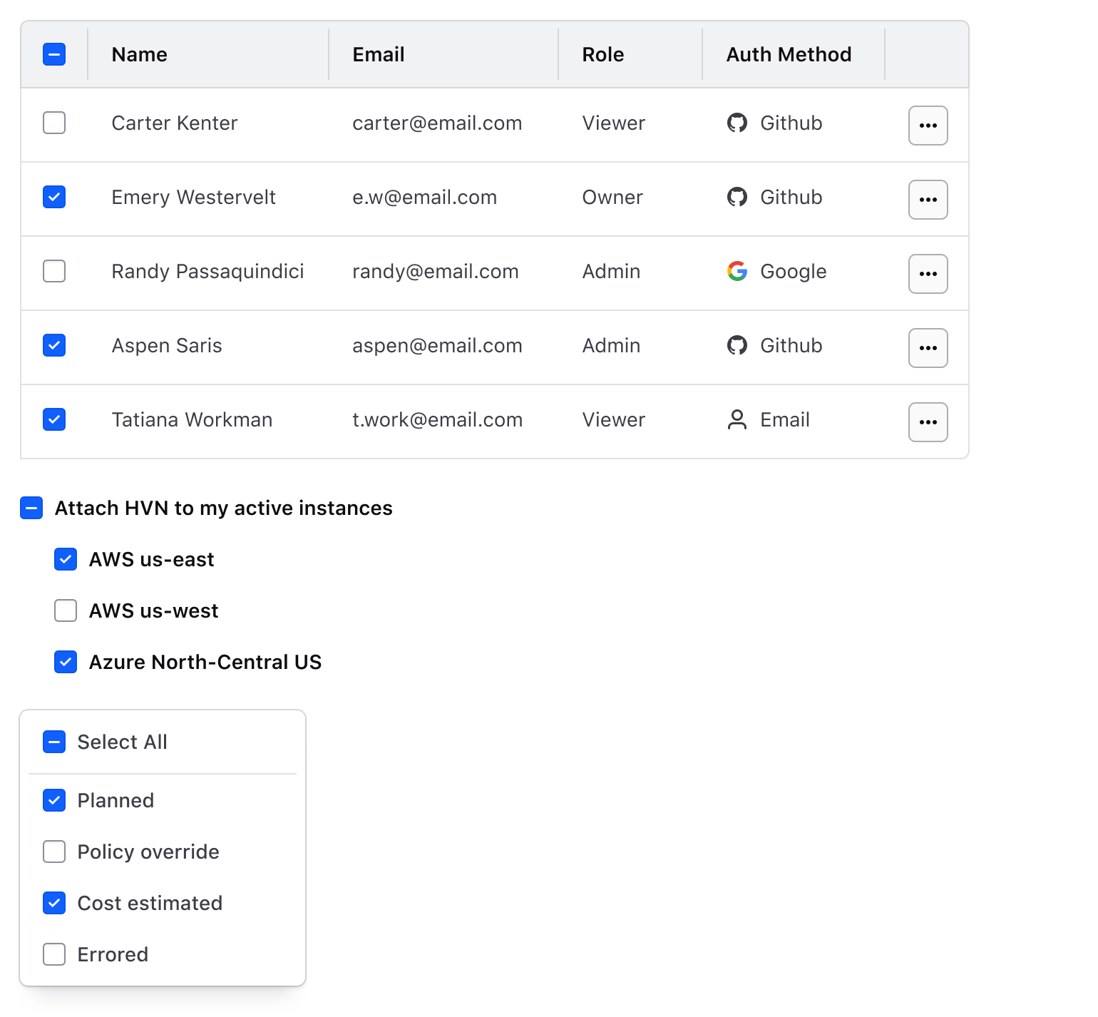 Example of proper usage of the indeterminate state in the checkbox